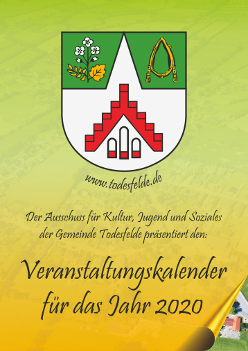 Aktueller Gemeindekalender von Todesfelde im PDF Format
